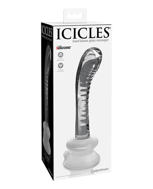 Pipedream Dildos Icicles No 88 Hand Blown Glass Gspot Massager Wsuction Cup