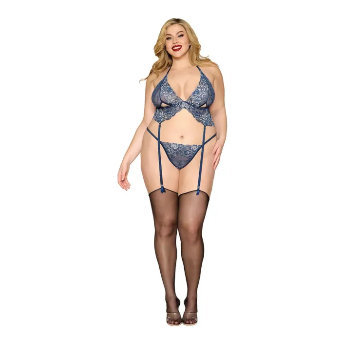 Vibrators Dreamgirl Bustier and GString One Size Queen Blue Vibrators Dreamgirl Bustier and GString One Size Queen Blue