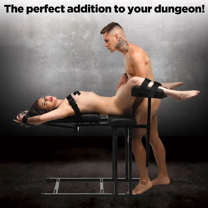 Extreme Obedience Chair Black XR Brands Master Series Anal