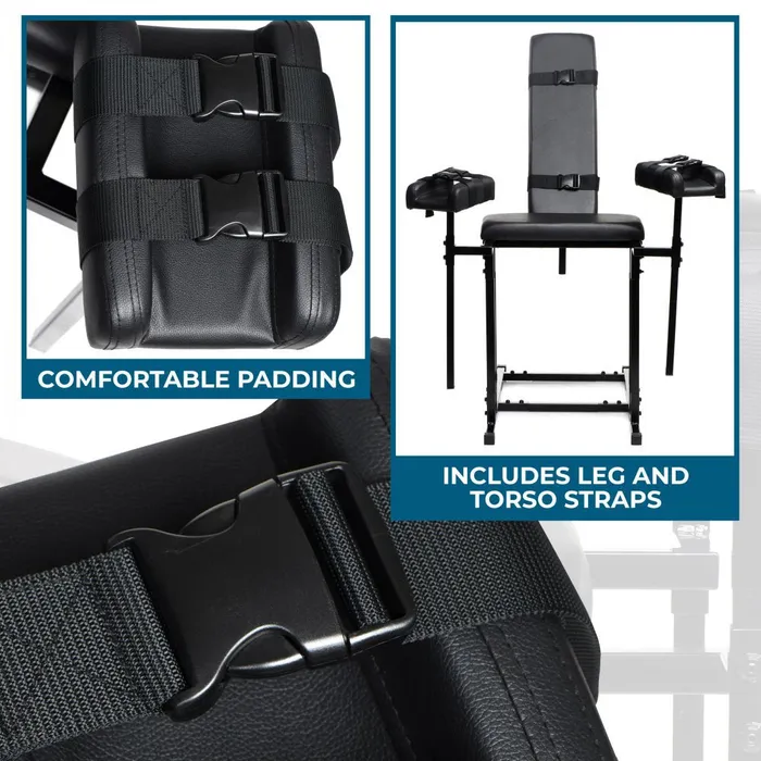 Extreme Obedience Chair Black XR Brands Master Series Anal