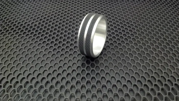 Female Sex Toys Ballisticmetal GRIPZ Double Style Cockring in Aluminum
