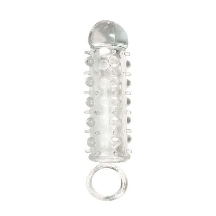 Extension Collection Pleasure Sleeve with Scrotum Support Ring Clear DBST Male Sex Toys