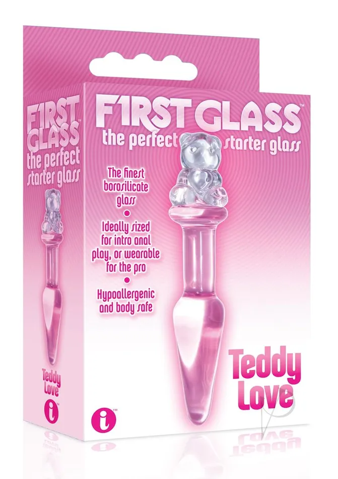 First Glass Teddy Love Plug Pink THE 9S Anal