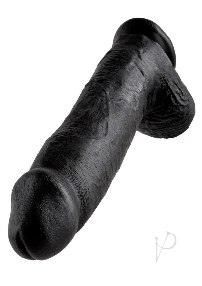 King Cock Dildos Kc 12 Cock Wballs Black