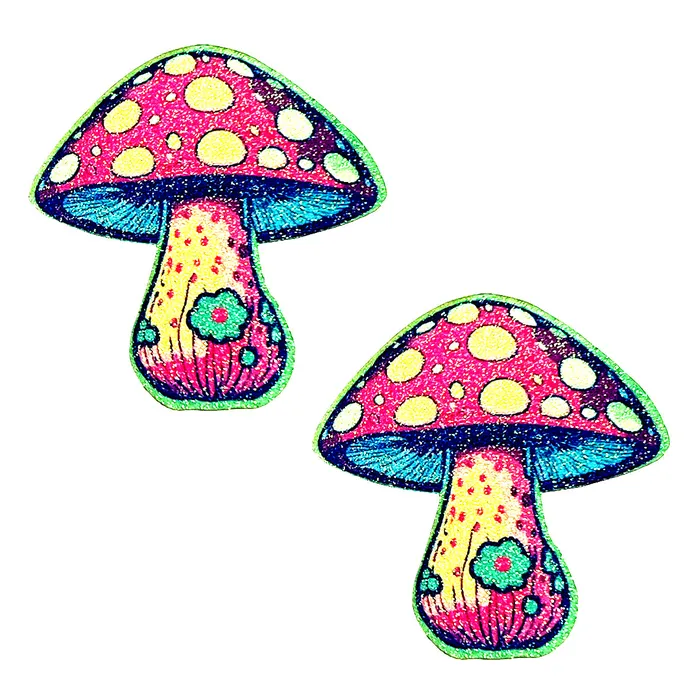 Vibrators Neva Nude Amanita Dreamin UV Glitter Shroom Pasties