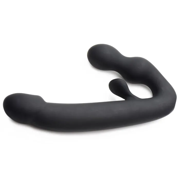 Female Sex Toys XR Brands StrapU TriVolver Rechargeable Vibrating Rabbit Strapless StrapOn