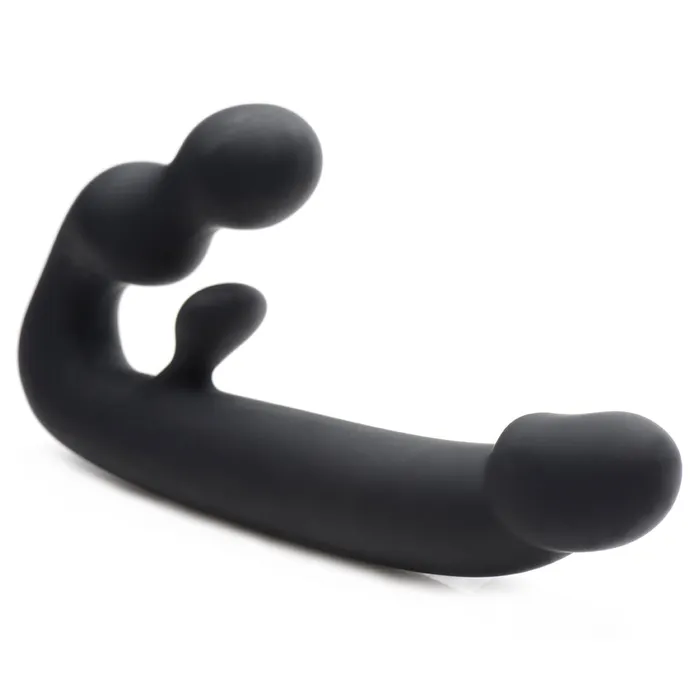 Female Sex Toys XR Brands StrapU TriVolver Rechargeable Vibrating Rabbit Strapless StrapOn