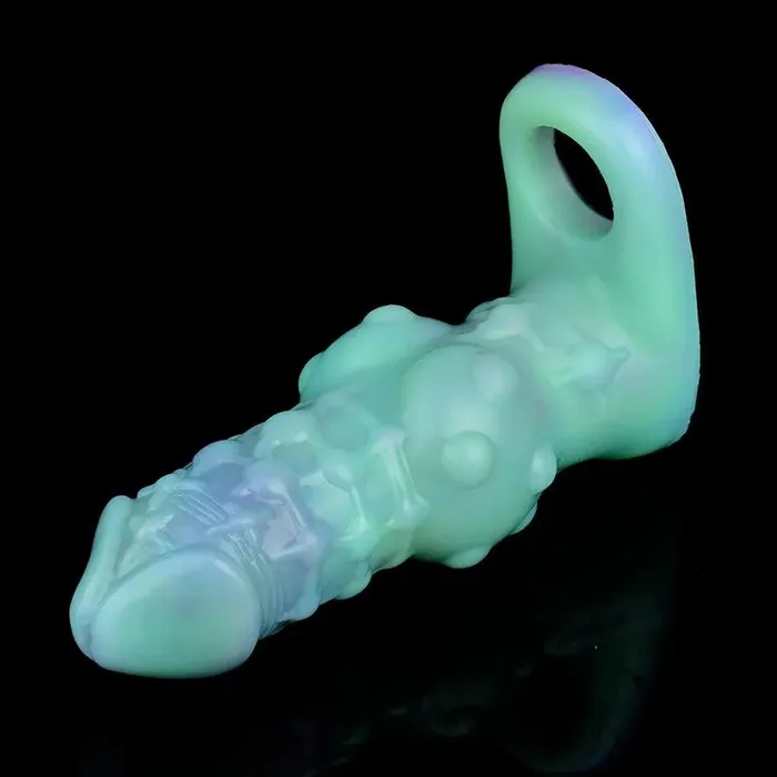 Luminous Silicone Knotted Penis Extender Xinghaoya Male Sex Toys
