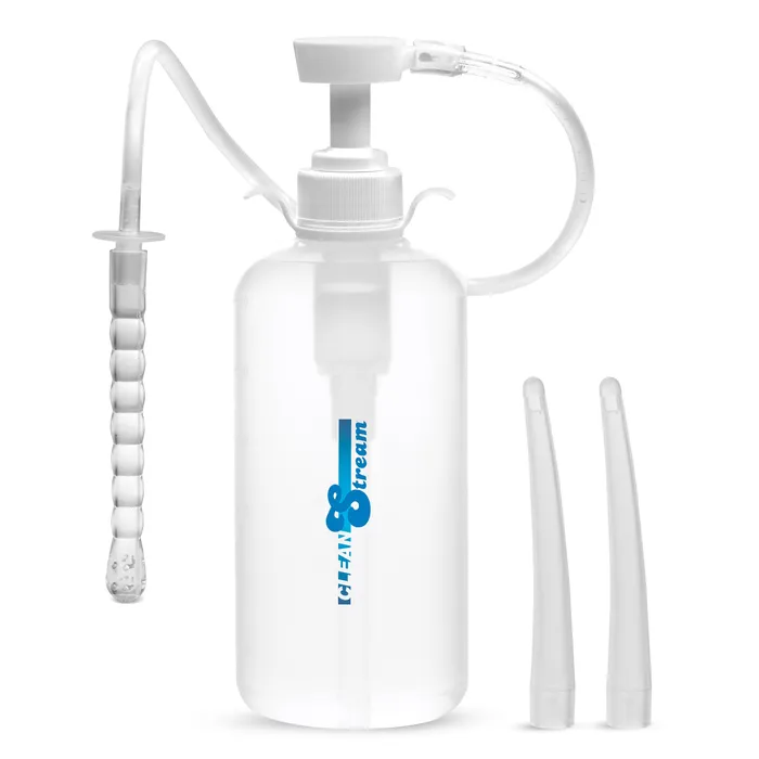 Male Sex Toys Clean Stream XL Enema Bottle with 3 Attachments