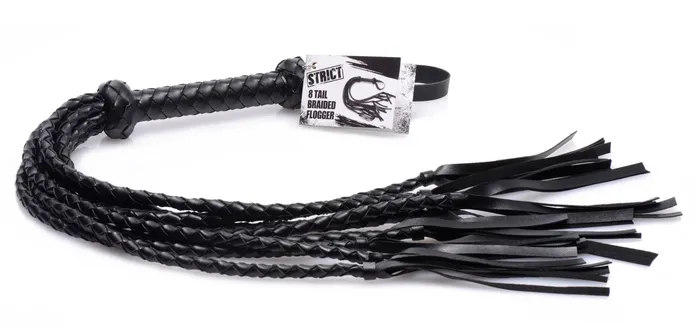 8 Tail Braided Flogger XR Brands Strict Anal 8 Tail Braided Flogger XR Brands Strict Anal