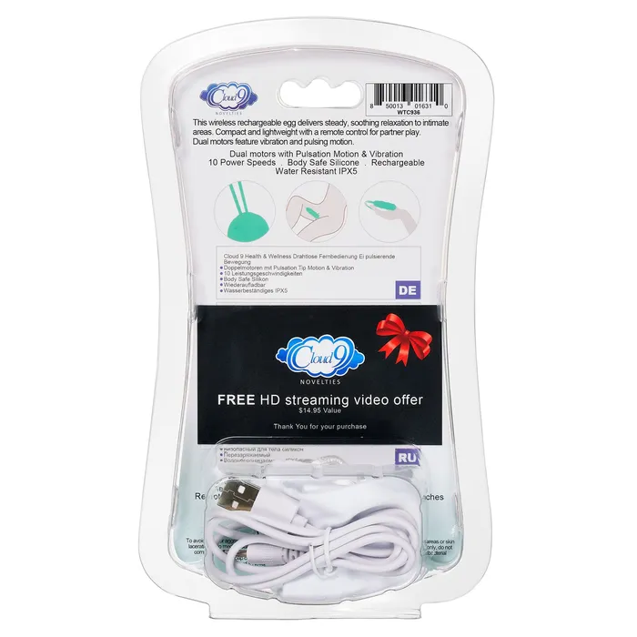 Cloud 9 Novelties Female Sex Toys Health and Welness Wireless Remote Control Egg Pulsation Motion Cloud 9 Novelties Female Sex Toys Health and Welness Wireless Remote Control Egg Pulsation Motion