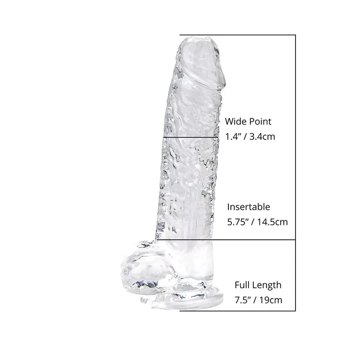 Loving Joy 7 Inch Dildo with Balls Clear Loving Joy Dildos