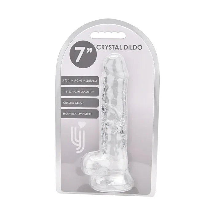 Loving Joy 7 Inch Dildo with Balls Clear Loving Joy Dildos