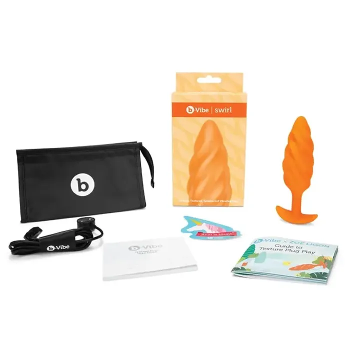 SWIRL TEXTURE PLUG ORANGE bVibe Anal