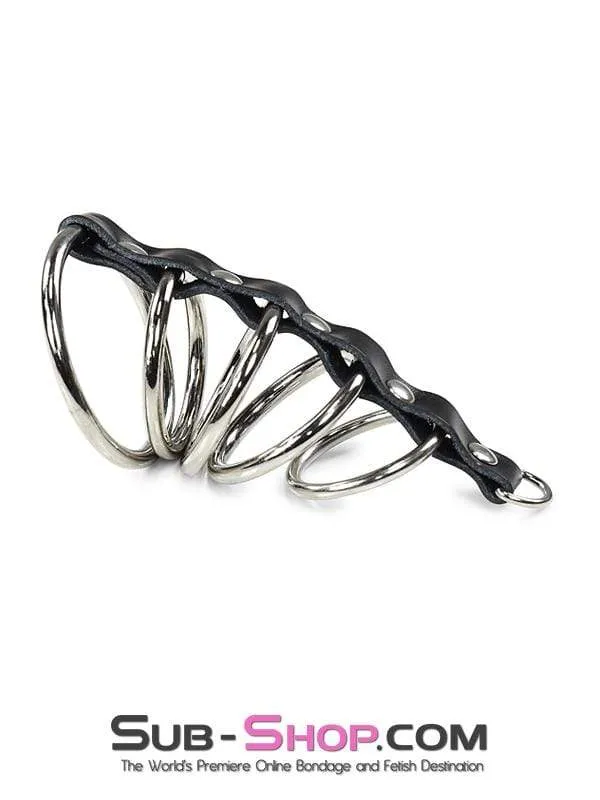 1878DL 5 Rings Gates of Hell Cock Ball Bondage Set Idea Couples