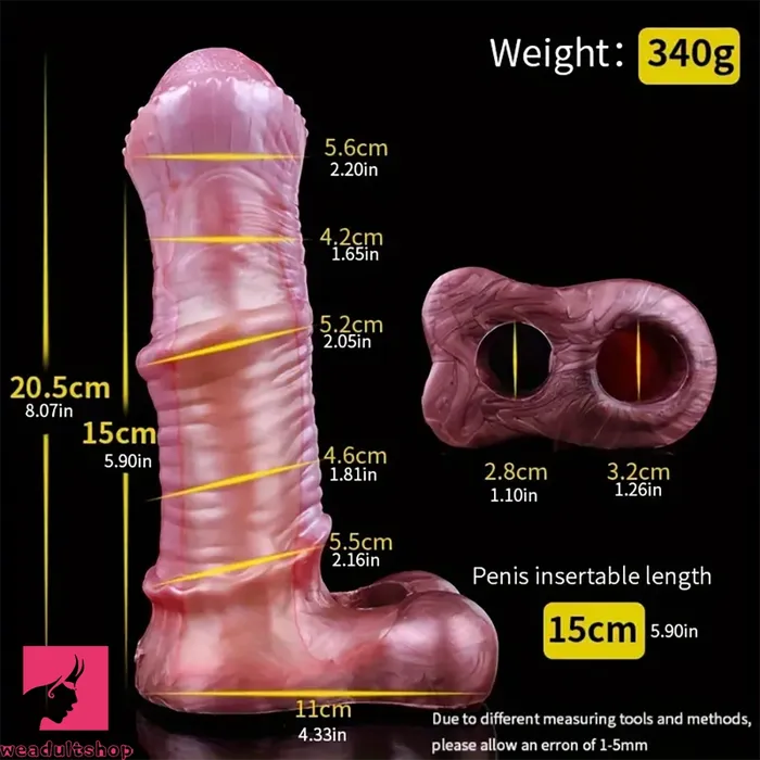 807in Realistic Horse Silicone Cock Sleeve Dildo With Testicle Ring Weadultshop Male Sex Toys