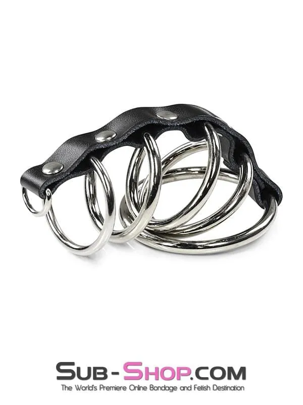 Couples Idea 1878DL 5 Rings Gates of Hell Cock Ball Bondage Set MEGA Deal
