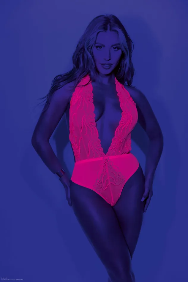 Escante Vibrators Neon Teddy Queen Size Neon Pink