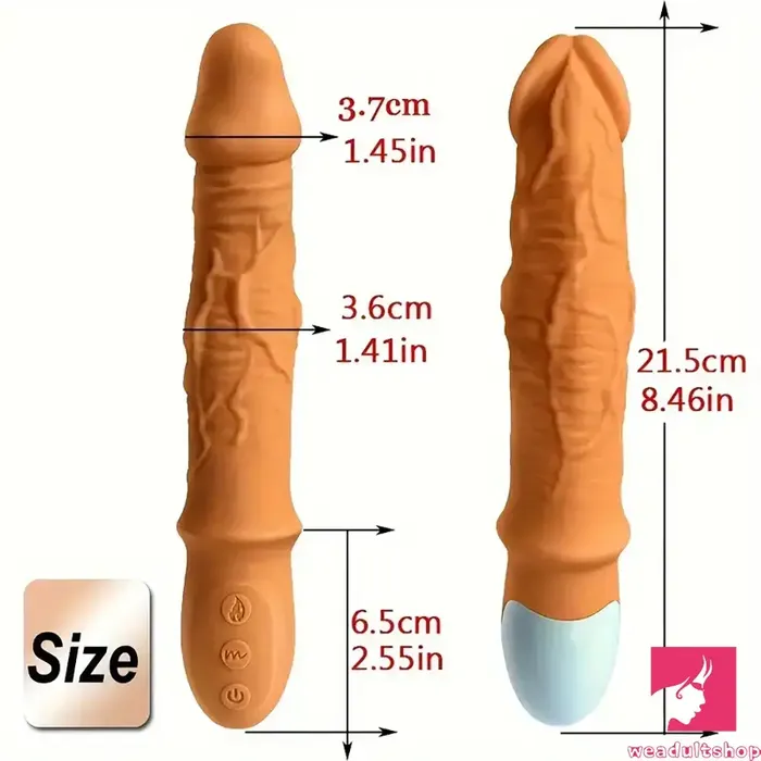 Female Sex Toys Weadultshop 846in Electric Soft Real Silicone G Spot Heating Vibrating Adult Dildo