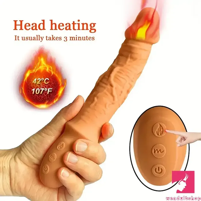 Female Sex Toys Weadultshop 846in Electric Soft Real Silicone G Spot Heating Vibrating Adult Dildo