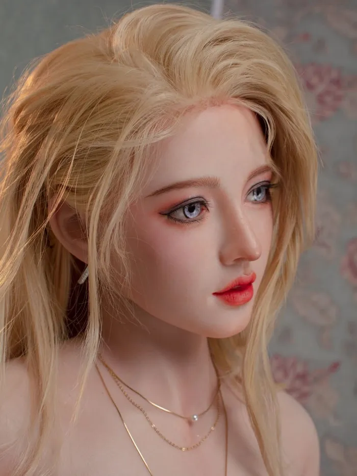 JX Doll F5056170cm5ft6 D Cup Hina Chinese Blond Silicone Sex DollJX Doll Male Sex Toys